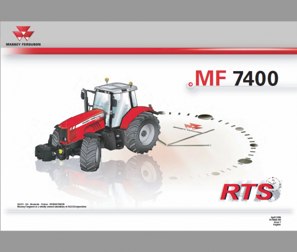 Massey Ferguson 7485, 7490, 7495, 7497, 7499 Tractor Service Manual