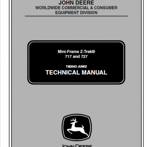 John Deere 717, 727 Ztrak Technical Service Manual