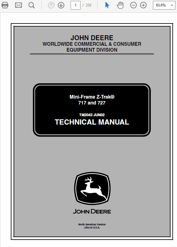 John Deere 717, 727 Ztrak Technical Service Manual