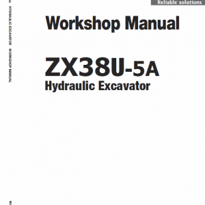 Hitachi Zx38u-5a  Excavator Service Manual