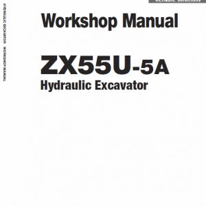 Hitachi Zx55u-5a And Zx55u-5b Excavator Service Manual