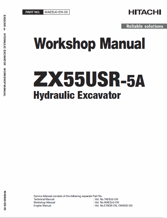 Hitachi Zx55usr-5a Excavator Service Manual