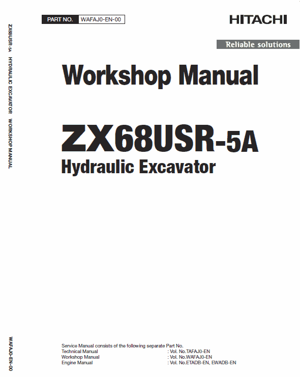 Hitachi ZX68USR-5A Excavator Service Repair Manual