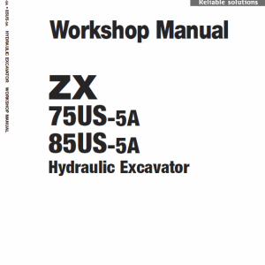 Hitachi Zx75us-5a And Zx85us-5a Excavator Service Manual