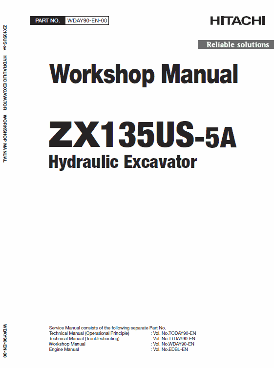 Hitachi Zx135us-5a And Zx135us-5b Excavator Service Manual