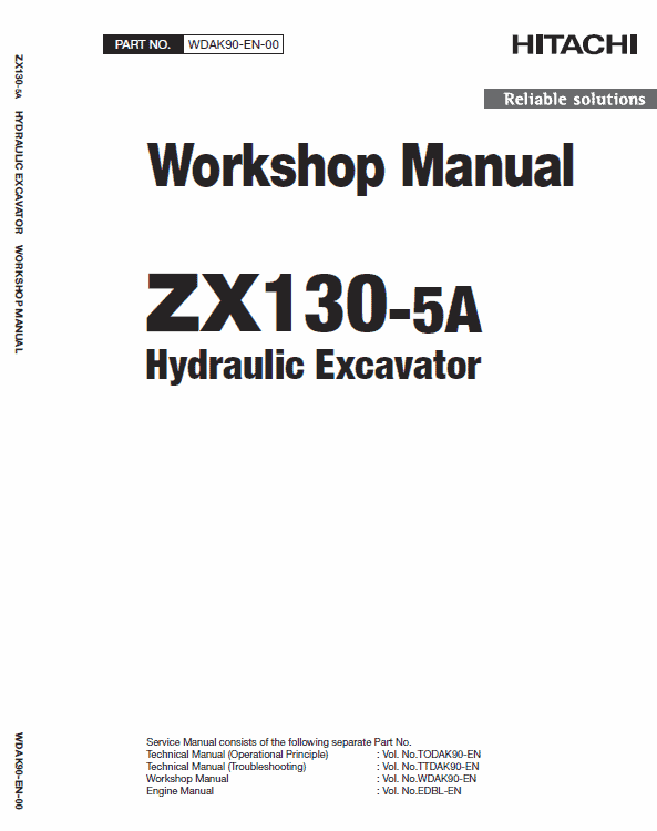 Hitachi Zx130-5a Excavator Service Manual