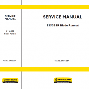 New Holland E150bsr Blade Runner Excavator Service Manual