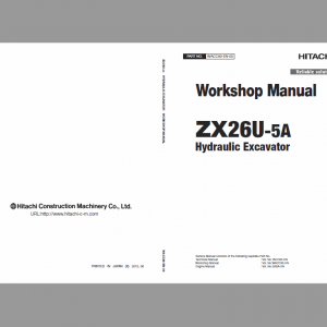 Hitachi Zx26u-5a Excavator Service Manual