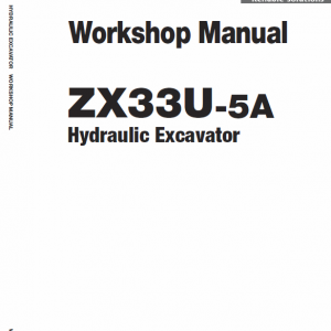 Hitachi Zx33u-5a  Excavator Service Manual