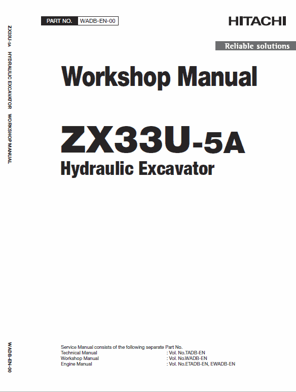 Hitachi Zx33u-5a  Excavator Service Manual