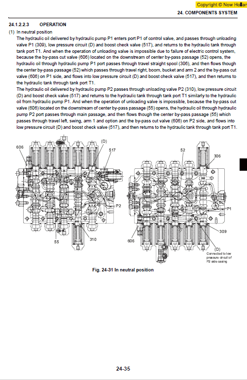 New Holland E235bsr Excavator Service Manual