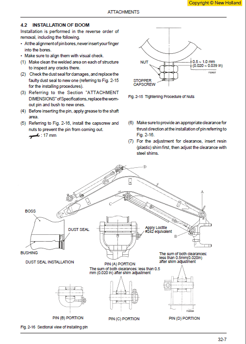 New Holland E9sr Mini Excavator Service Manual