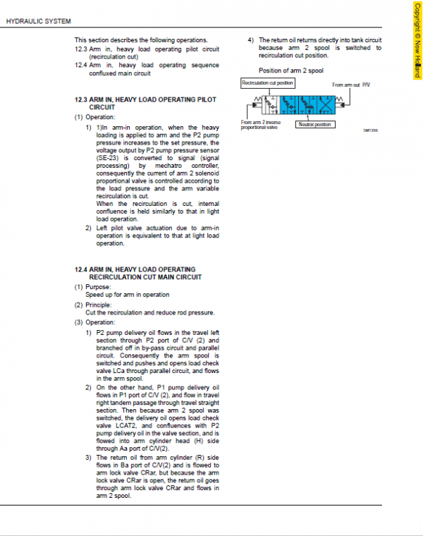 New Holland E175b And E195b Excavator Service Manual