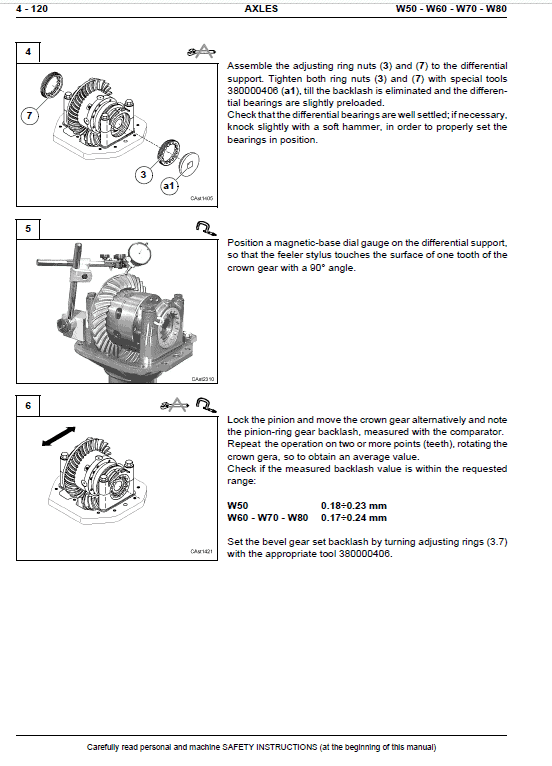 New Holland W50 Wheeled Loader Service Manual