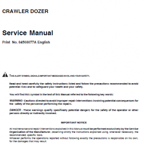 New Holland D350 Bulldozer Dozer Service Manual