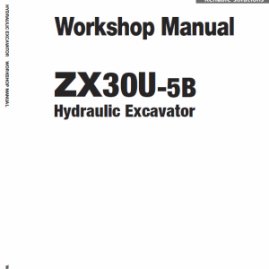 Hitachi Zx30u-5b Excavator Service Manual