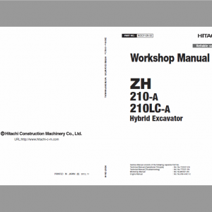 Hitachi Zh210-a And Zh210lc-a Excavator Service Manual