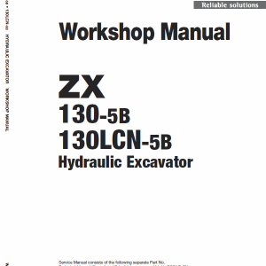 Hitachi Zx130-5b And Zx130lcn-5b Excavator Service Manual