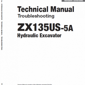 Hitachi Zx135us-5a And Zx135us-5b Excavator Service Manual