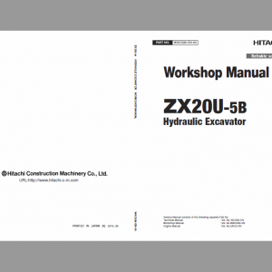 Hitachi Zx20u-5a And Zx20u-5b Excavator Service Manual