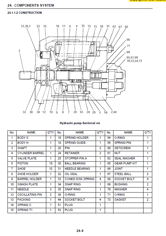 New Holland E10sr Mini Excavator Service Manual