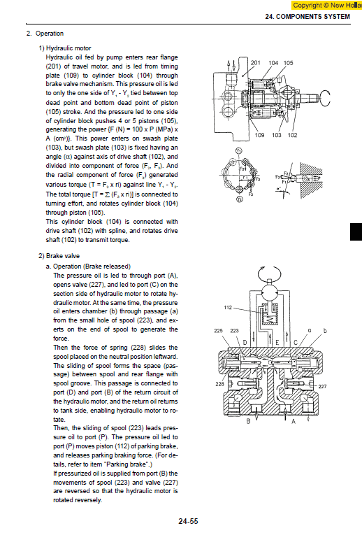 New Holland E40.2sr And E50.2sr Mini Excavator Service Manual