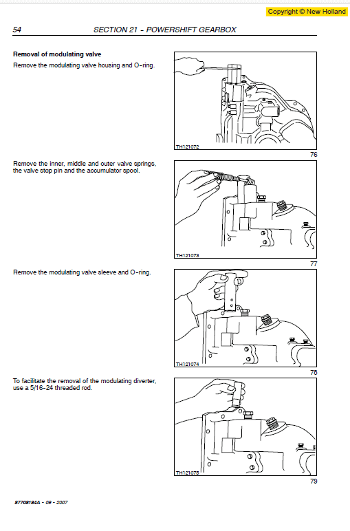 New Holland Lm1440, Lm740 Telehandlers Service Manual