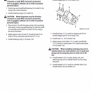 Hitachi Zx30u-5b Excavator Service Manual