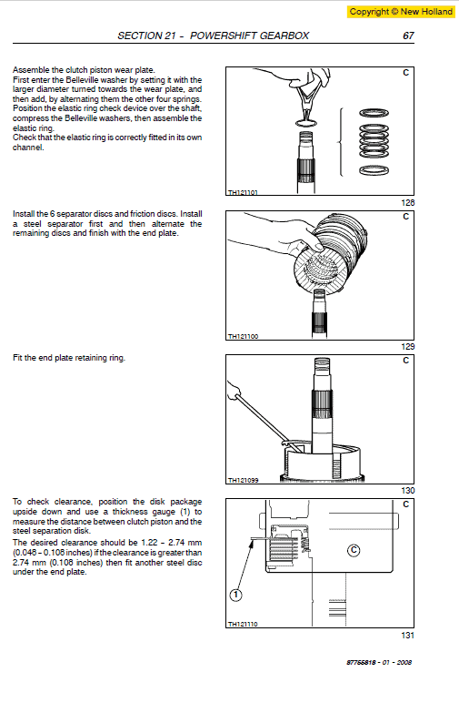 New Holland Lm1330 And Lm1333 Telehandlers Service Manual