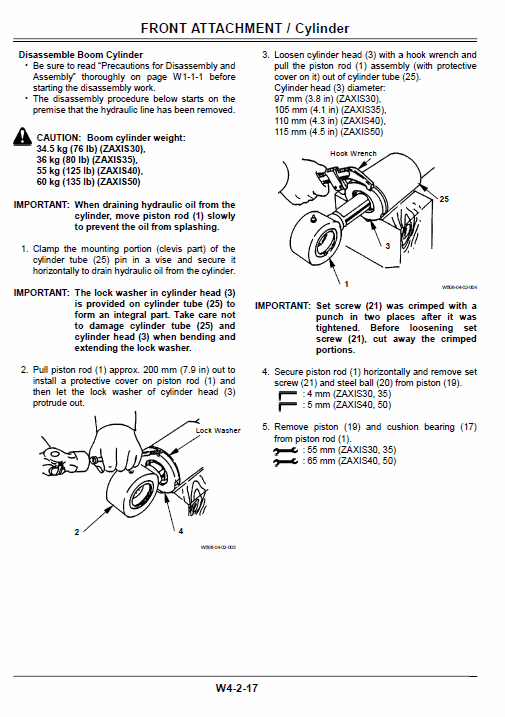 Hitachi Zx30, Zx35, Zx40 And Zx50 Zaxis Excavator Service Manual