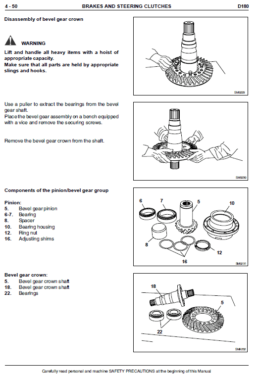 New Holland D180 Tier 2 & Tier 3 Crawler Dozer Service Manual