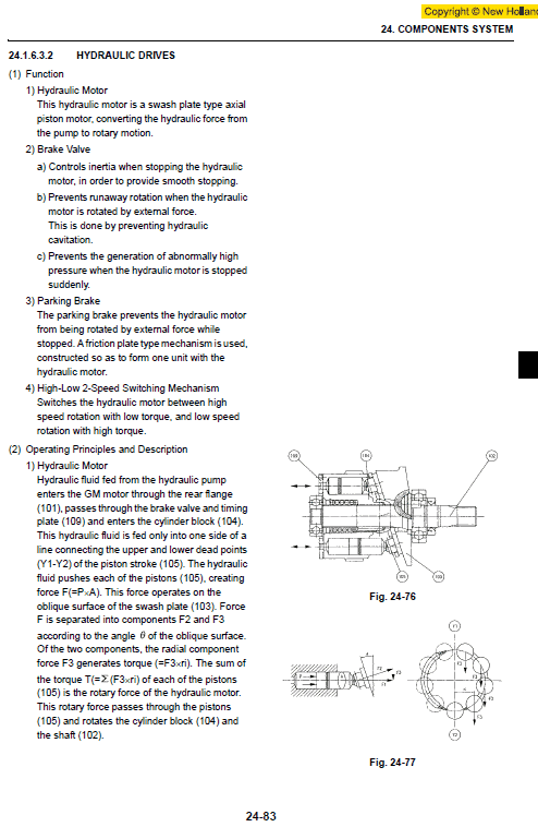 New Holland E135bsr Excavator Service Manual