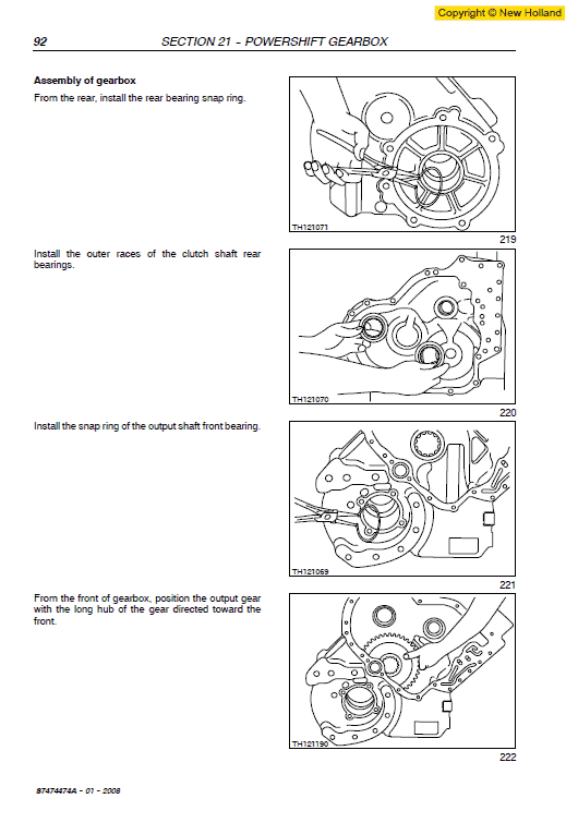 New Holland Lm732 Telehandlers Service Manual