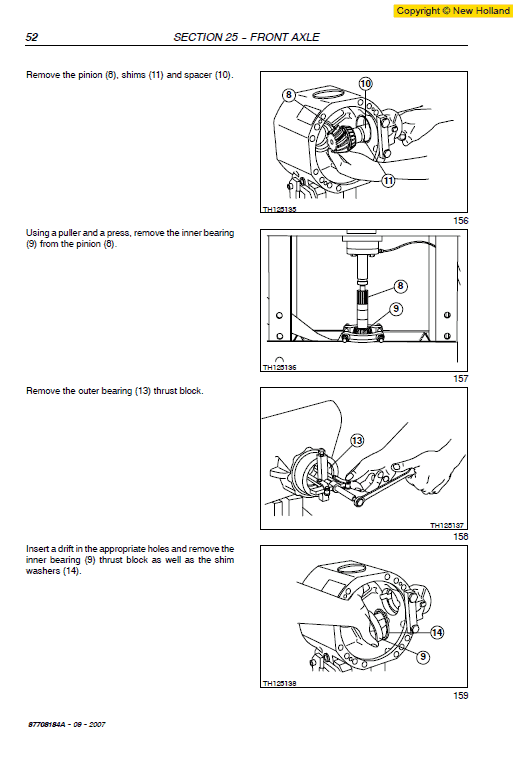 New Holland Lm1440, Lm740 Telehandlers Service Manual