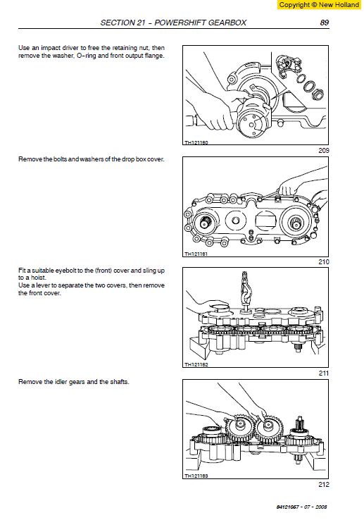 New Holland Lm1060 Telehandlers Service Manual