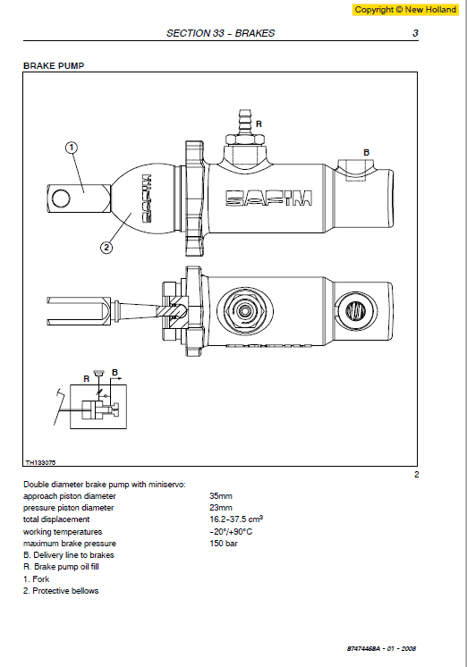 New Holland Lm1133 Telehandlers Service Manual