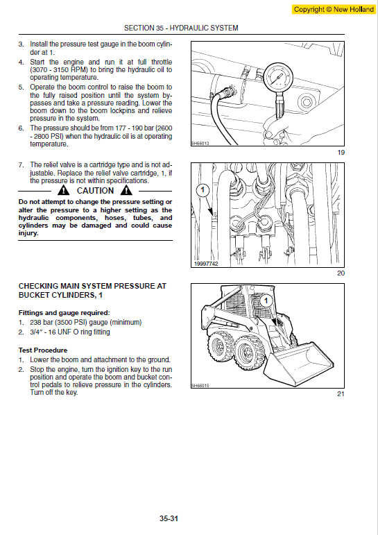 New Holland L175 Skidsteer Service Manual