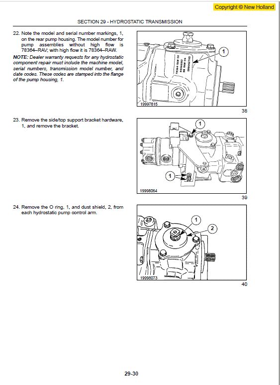 New Holland Ls160 And Ls170 Skidsteer Service Manual