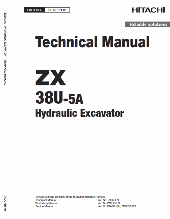 Hitachi Zx38u-5a  Excavator Service Manual