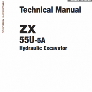 Hitachi Zx55u-5a And Zx55u-5b Excavator Service Manual