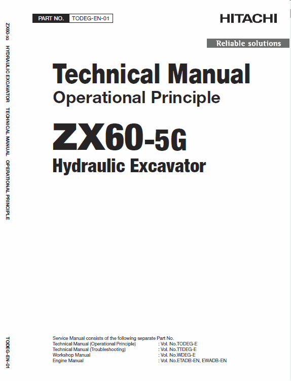 Hitachi Zx60-5g Excavator Service Manual