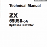 Hitachi Zx65usb-5a And Zx65usb-5b Excavator Service Manual