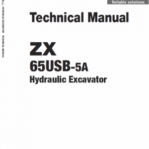 Hitachi Zx65usb-5a And Zx65usb-5b  Excavator Service Manual