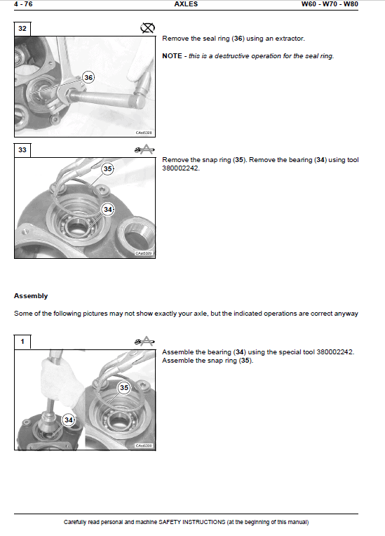 New Holland W50 Wheeled Loader Service Manual