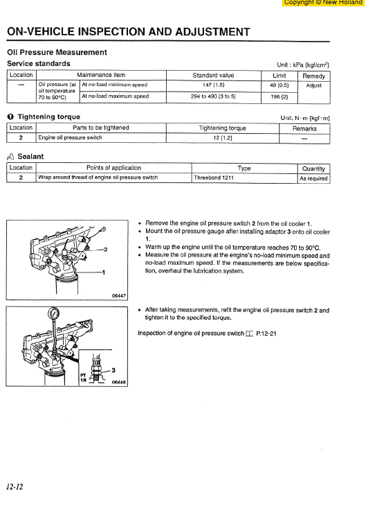 New Holland E235sr Excavator Service Manual