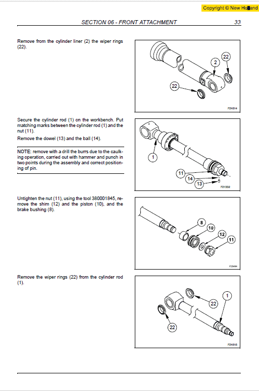 New Holland Mh2.6 And Mh3.6 Tier 3 Wheeled Excavator Manual