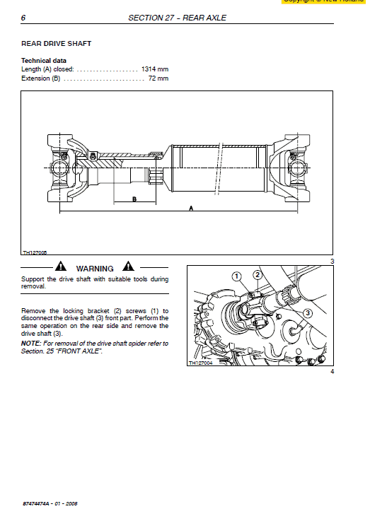 New Holland Lm732 Telehandlers Service Manual