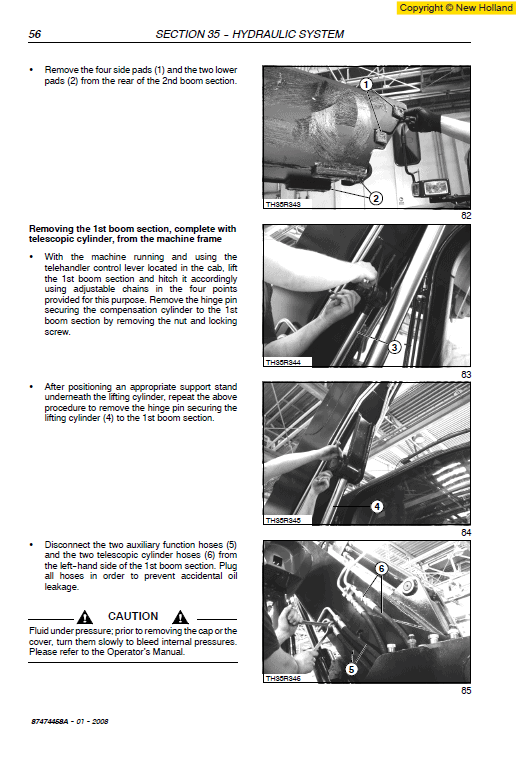 New Holland Lm1133 Telehandlers Service Manual