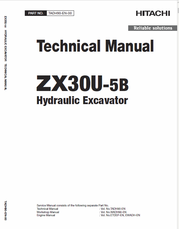 Hitachi Zx30u-5b Excavator Service Manual