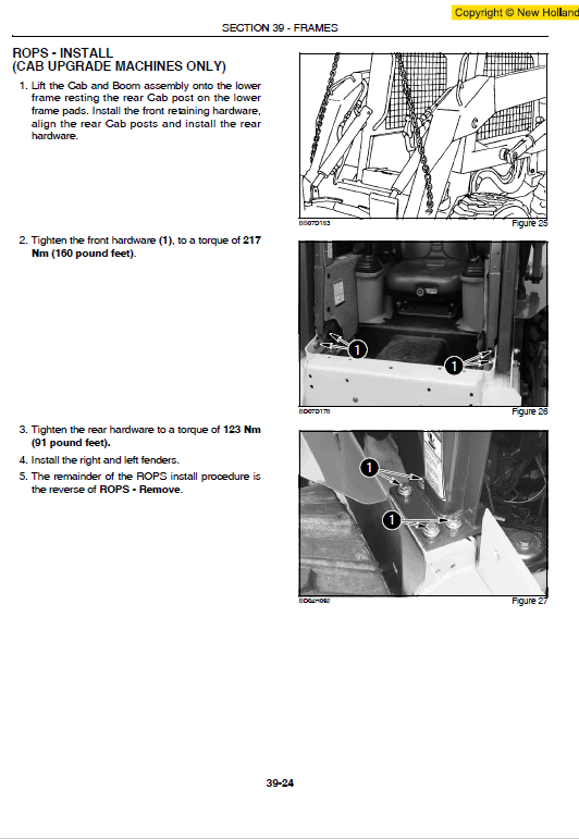 New Holland L160 And L170 Skidsteer Service Manual